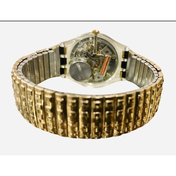 Swatch Watch GOLDEN WALTZ GK142 1992 Standard Gents Designed By Giorgio Gali - Picture 5 of 8